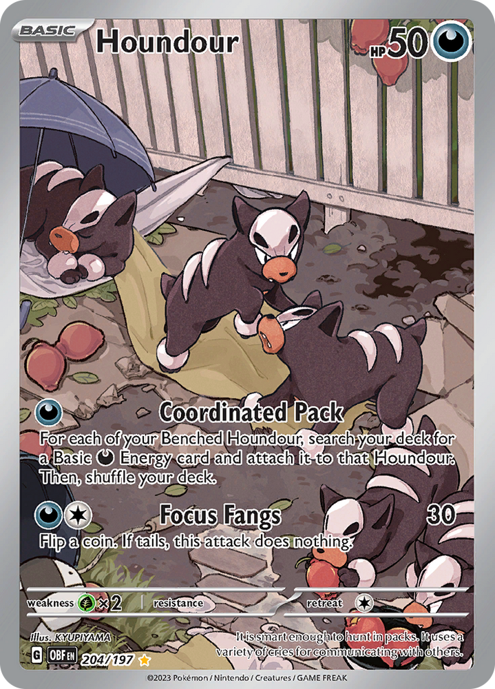 Houndour (204/197) [Scarlet &amp; Violet: Obsidian Flames] 