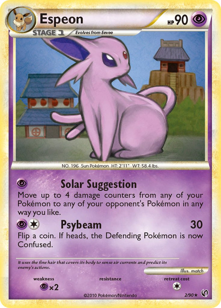 Espeon (2/90) (Cracked Ice Holo) (Theme Deck Exclusive) [HeartGold &amp; SoulSilver: Unleashed] 