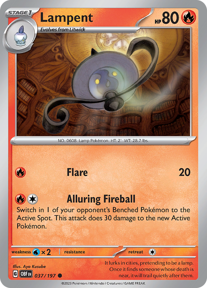 Lampent (037/197) [Scarlet &amp; Violet: Obsidian Flames] 