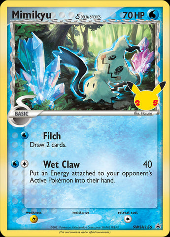 Mimikyu (SWSH136) (Delta Species) (Celebrations) [Sword &amp; Shield: Black Star Promos] 