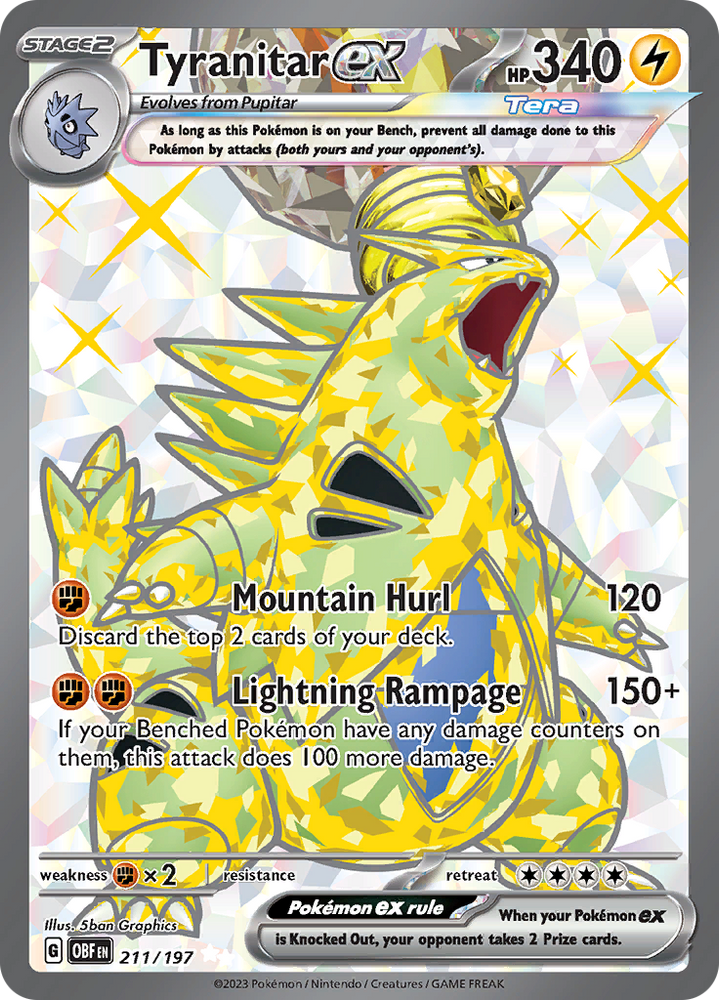 Tyranitar ex (211/197) [Scarlet &amp; Violet: Obsidian Flames] 