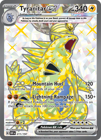 Tyranitar ex (211/197) [Scarlet &amp; Violet: Obsidian Flames] 