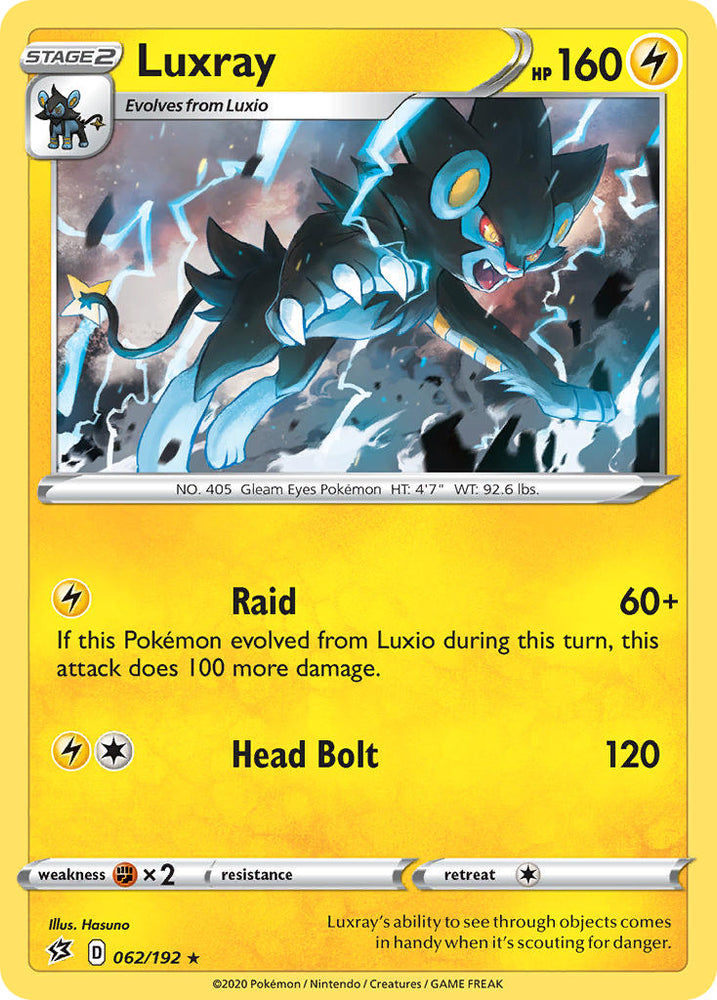 Luxray (062/192) (Theme Deck Exclusive) [Sword &amp; Shield: Rebel Clash] 