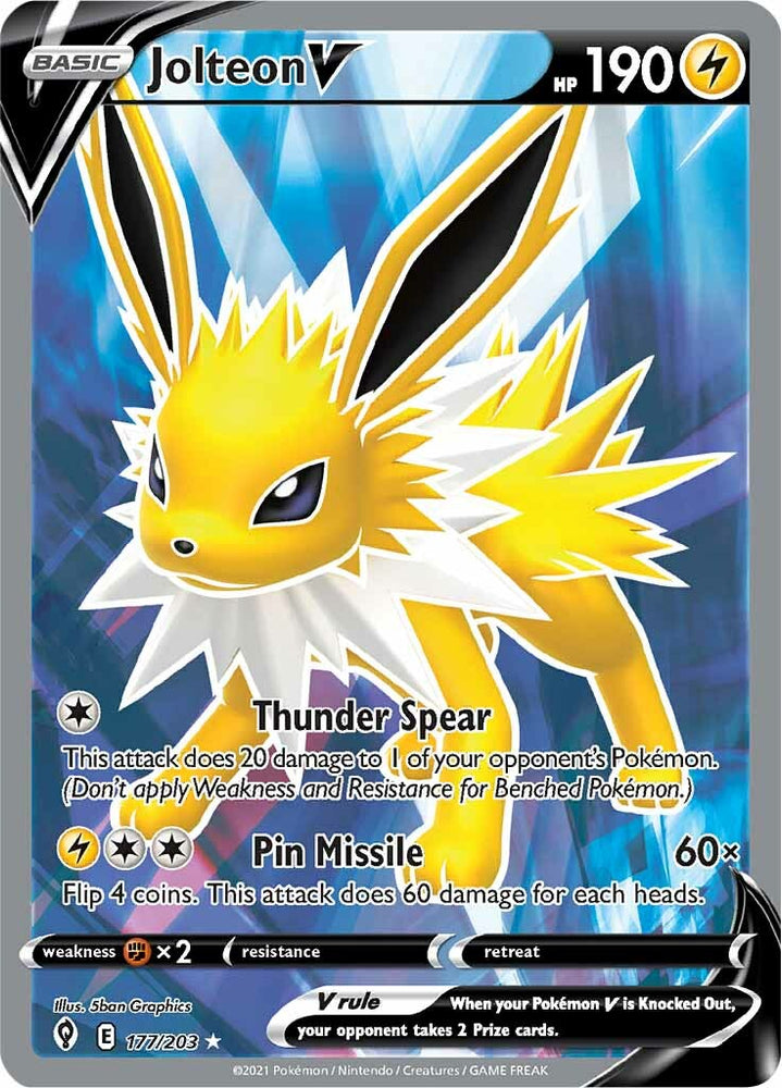 Jolteon V (177/203) [Sword &amp; Shield: Evolving Skies] 