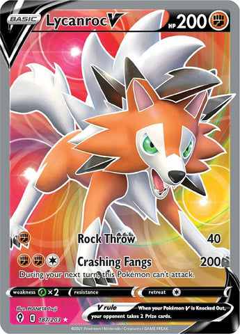 Lycanroc V (187/203) [Sword &amp; Shield: Evolving Skies] 