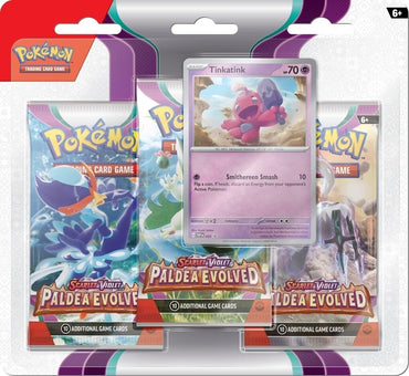 Scarlet &amp; Violet: Paldea Evolved - 3-Pack Blisters (Tinkatink) 