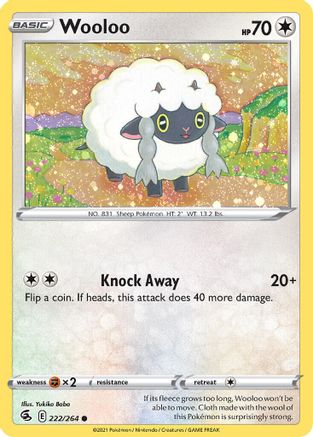 Wooloo (222/264) (Cosmos Holo) [Sword &amp; Shield: Fusion Strike] 