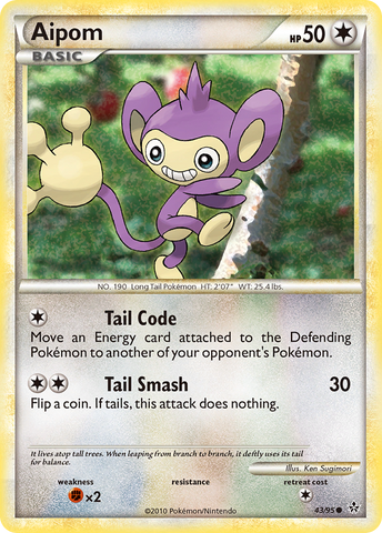 Aipom (43/95) [HeartGold &amp; SoulSilver: Unleashed] 
