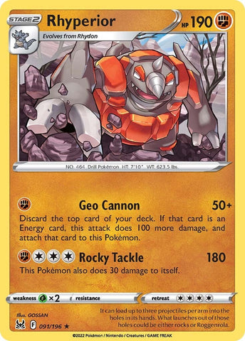 Rhyperior (091/196) [Sword &amp; Shield: Lost Origin] 