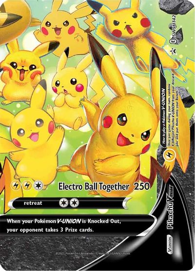 Pikachu V-UNION (SWSH142) (Celebrations) [Sword &amp; Shield: Black Star Promos] 