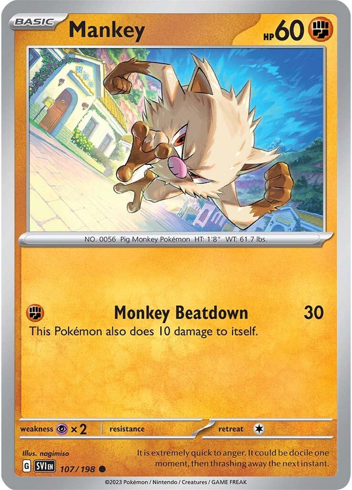 Mankey (107/198) [Scarlet &amp; Purple: Base Set] 