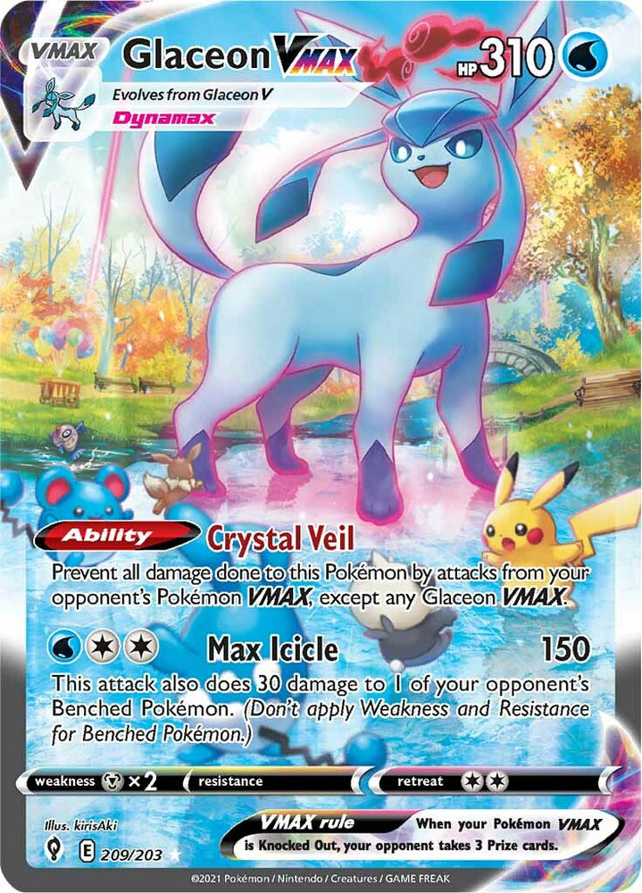 Glaceon VMAX (209/203) [Sword &amp; Shield: Evolving Skies] 