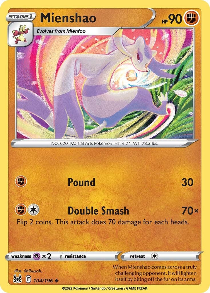 Mienshao (104/196) [Sword &amp; Shield: Lost Origin] 