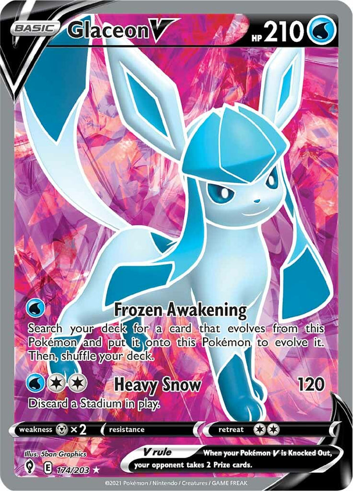 Glaceon V (174/203) [Sword &amp; Shield: Evolving Skies] 