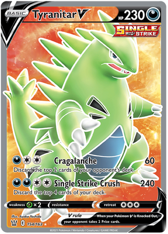 Tyranitar V (154/163) [Sword &amp; Shield: Battle Styles] 