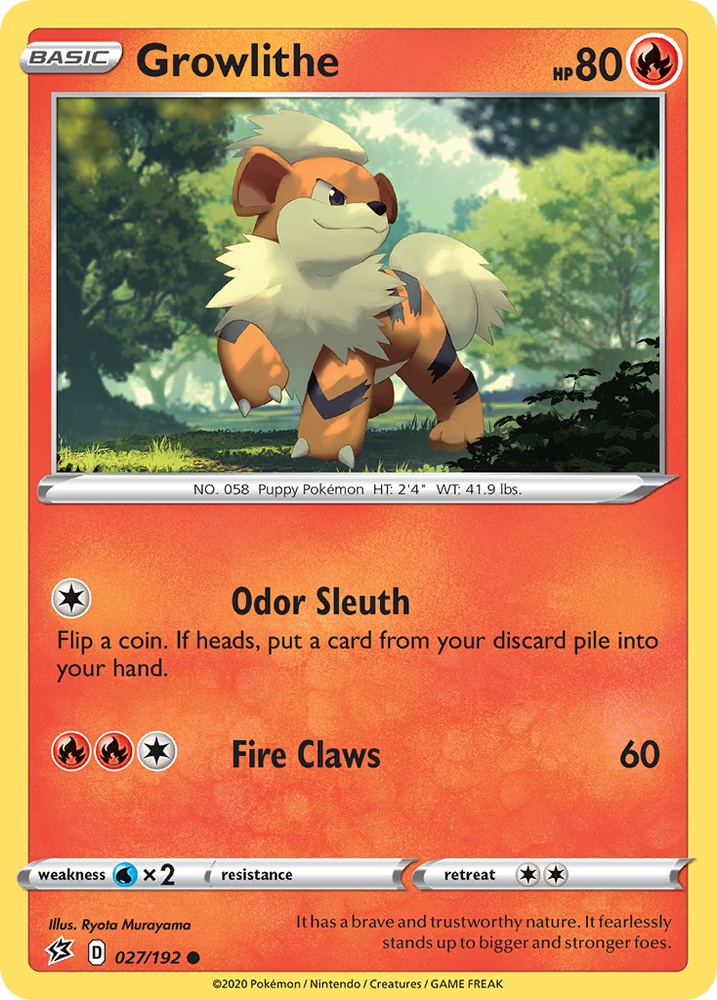 Growlithe (027/192) [Sword &amp; Shield: Rebel Clash] 