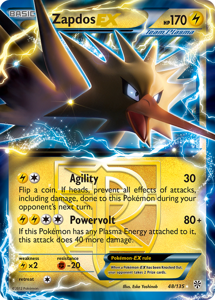 Zapdos EX (48/135) [Black &amp; White: Plasma Storm] 