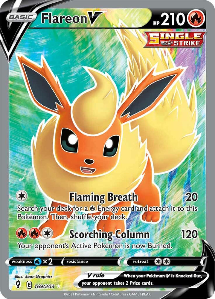 Flareon V (169/203) [Sword &amp; Shield: Evolving Skies] 