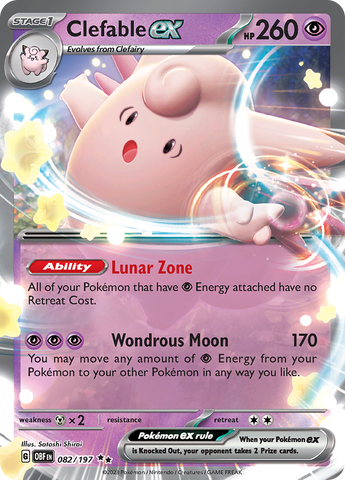 Clefable ex (082/197) [Scarlet &amp; Violet: Obsidian Flames] 