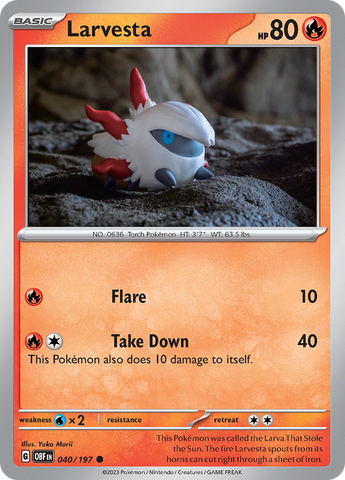 Larvesta (040/197) [Scarlet &amp; Violet: Obsidian Flames] 