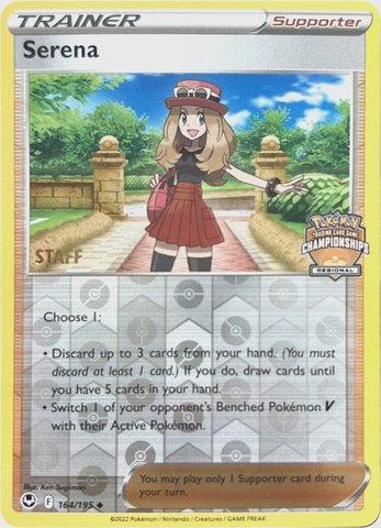 Serena (164/195) (Staff Regional Championships) [League &amp; Championship Cards] 