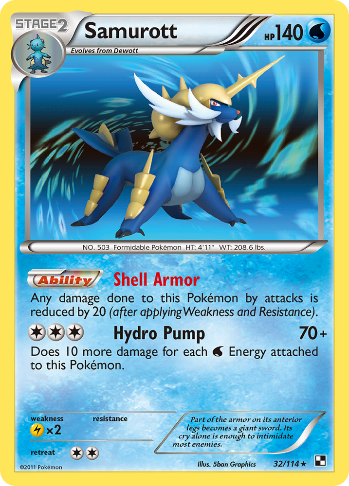 Samurott (32/114) [Black &amp; White: Base Set] 
