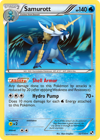 Samurott (32/114) [Black &amp; White: Base Set] 