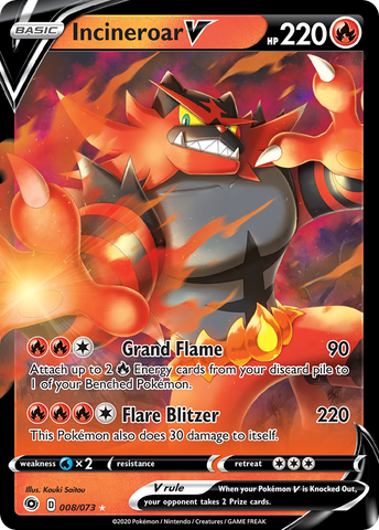 Incineroar V (008/073) [Sword &amp; Shield: Champion's Path] 