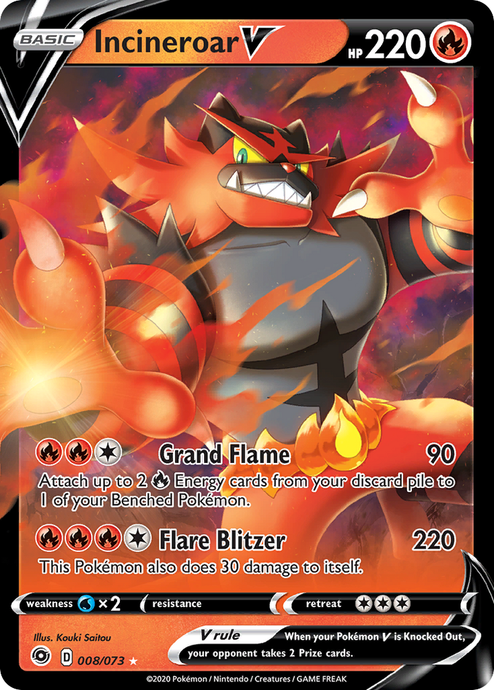 Incineroar V (008/073) [Sword &amp; Shield: Champion's Path] 