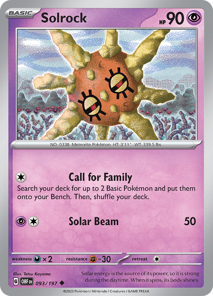 Solrock (093/197) [Scarlet & Violet: Obsidian Flames]