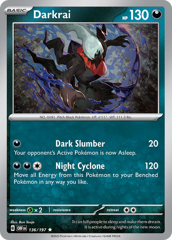 Darkrai (136/197) [Scarlet &amp; Violet: Obsidian Flames] 