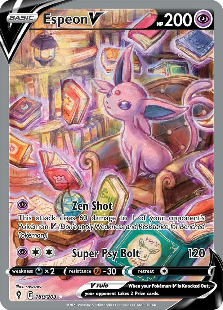 Espeon V (180/203) [Sword &amp; Shield: Evolving Skies] 