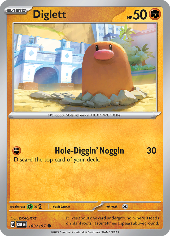 Diglett (103/197) [Scarlet &amp; Violet: Obsidian Flames] 