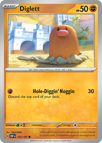 Diglett (103/197) [Scarlet &amp; Violet: Obsidian Flames] 