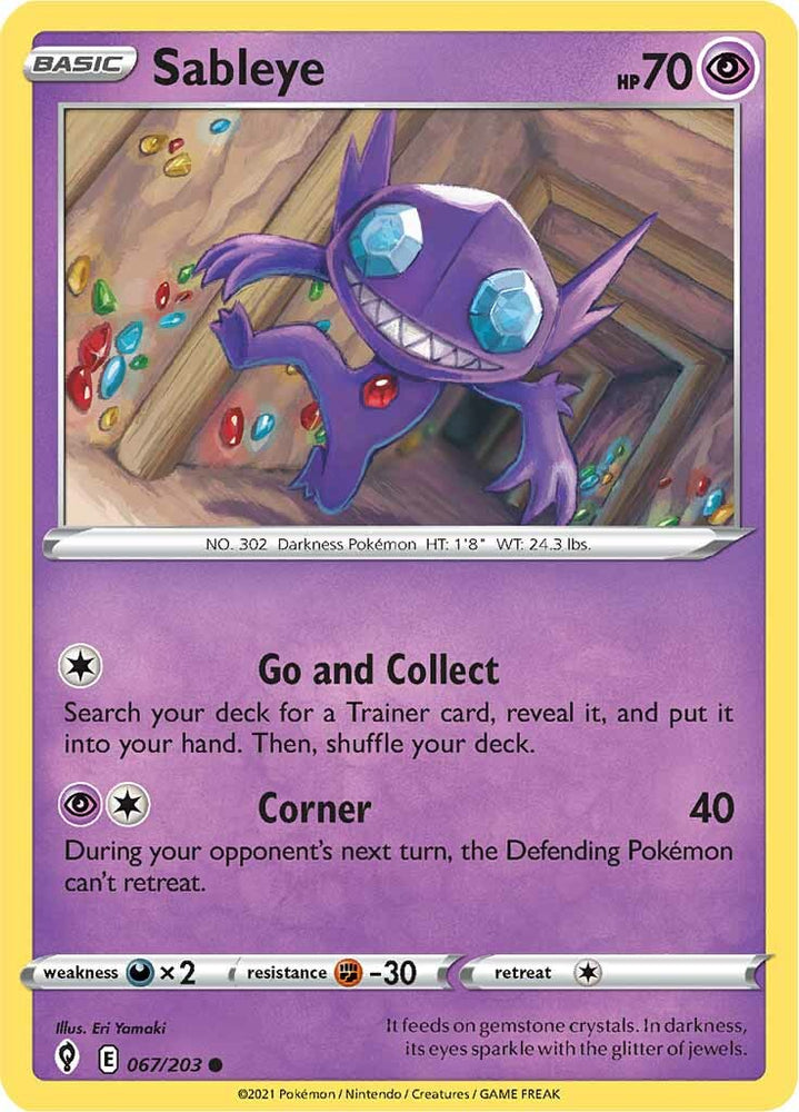 Sableye (067/203) [Sword &amp; Shield: Evolving Skies] 