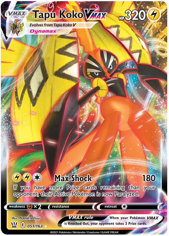 Tapu Koko VMAX (051/163) [Sword &amp; Shield: Battle Styles] 