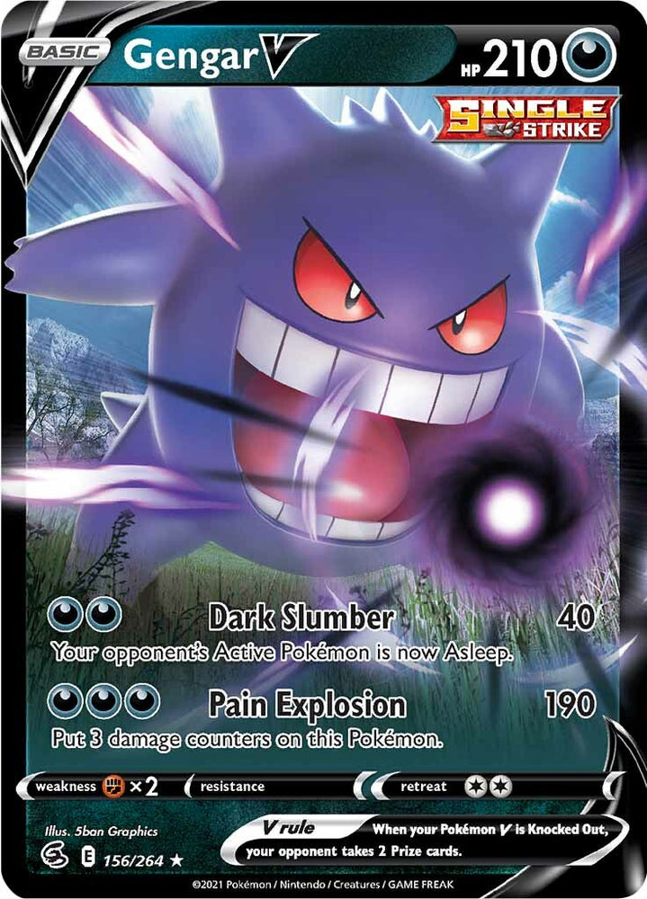 Gengar V (156/264) [Sword &amp; Shield: Fusion Strike] 