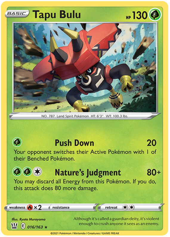 Tapu Bulu (016/163) (Theme Deck Exclusive) [Sword &amp; Shield: Battle Styles] 