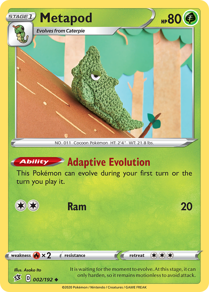 Metapod (002/192) [Sword &amp; Shield: Rebel Clash] 