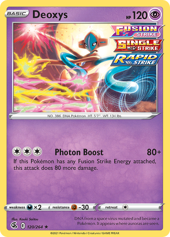 Deoxys (120/264) (Theme Deck Exclusive) [Sword &amp; Shield: Fusion Strike] 