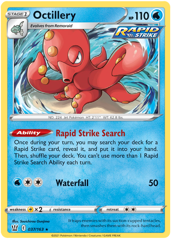 Octillery (037/163) (Theme Deck Exclusive) [Sword &amp; Shield: Battle Styles] 