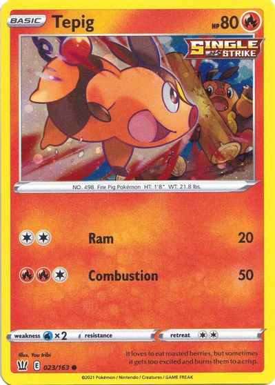 Tepig (023/163) (Cosmos Holo) [Sword &amp; Shield: Battle Styles] 