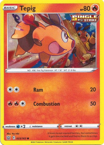 Tepig (023/163) (Cosmos Holo) [Sword &amp; Shield: Battle Styles] 