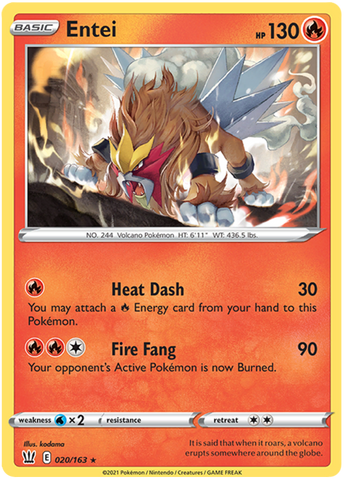 Entei (020/163) [Sword &amp; Shield: Battle Styles] 