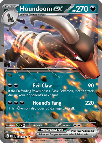 Houndoom ex (134/197) [Scarlet &amp; Violet: Obsidian Flames] 