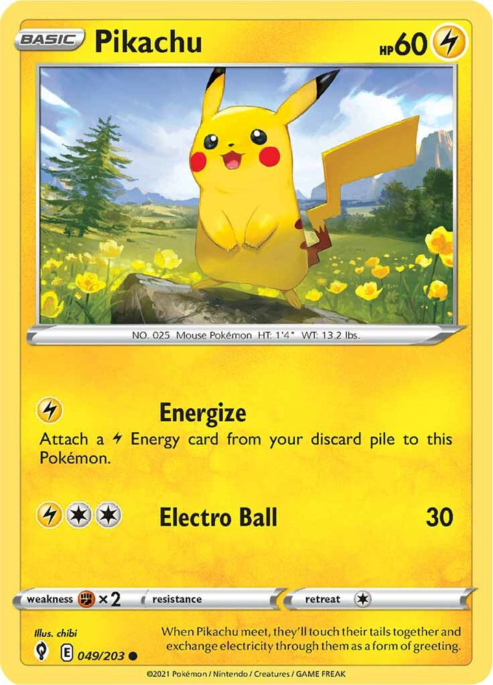 Pikachu (049/203) [Sword &amp; Shield: Evolving Skies] 