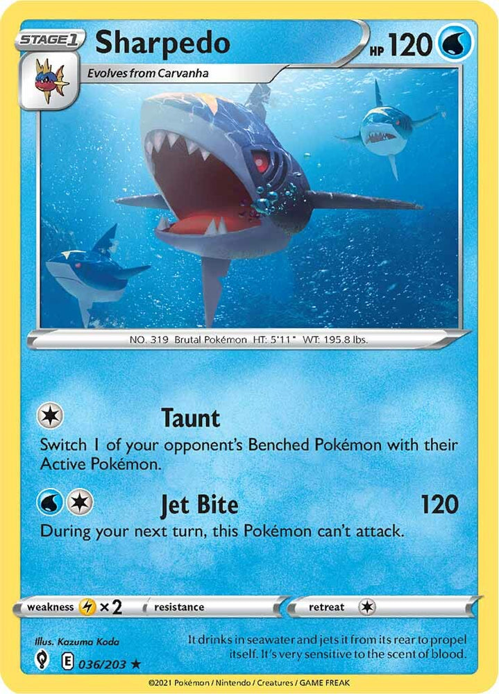 Sharpedo (036/203) [Sword &amp; Shield: Evolving Skies] 