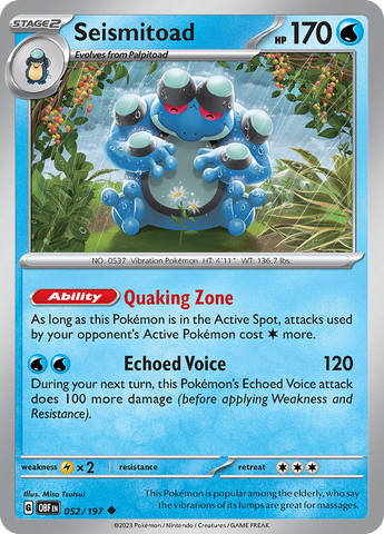 Seismitoad (052/197) [Scarlet &amp; Violet: Obsidian Flames] 