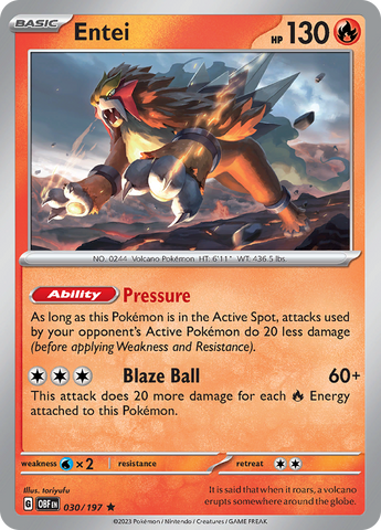 Entei (030/197) [Scarlet &amp; Violet: Obsidian Flames] 