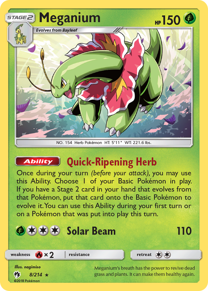 Meganium (8/214) [Sun &amp; Moon: Lost Thunder] 